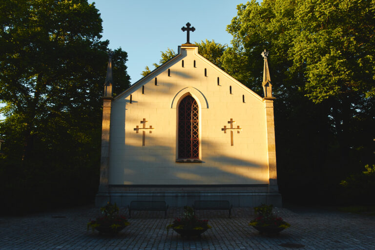 Interiörbild från Stora Gravkoret, Norra begravningsplatsen